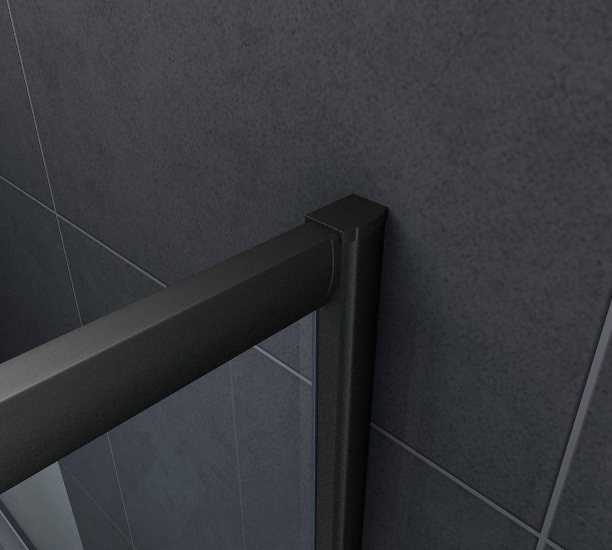 DUSCHKABINE JUNISO-Q Schwarz 80 x 80 x 190 cm 6 mm ESG - Schwarz, Glas (80/80/190cm) - Glasdeals