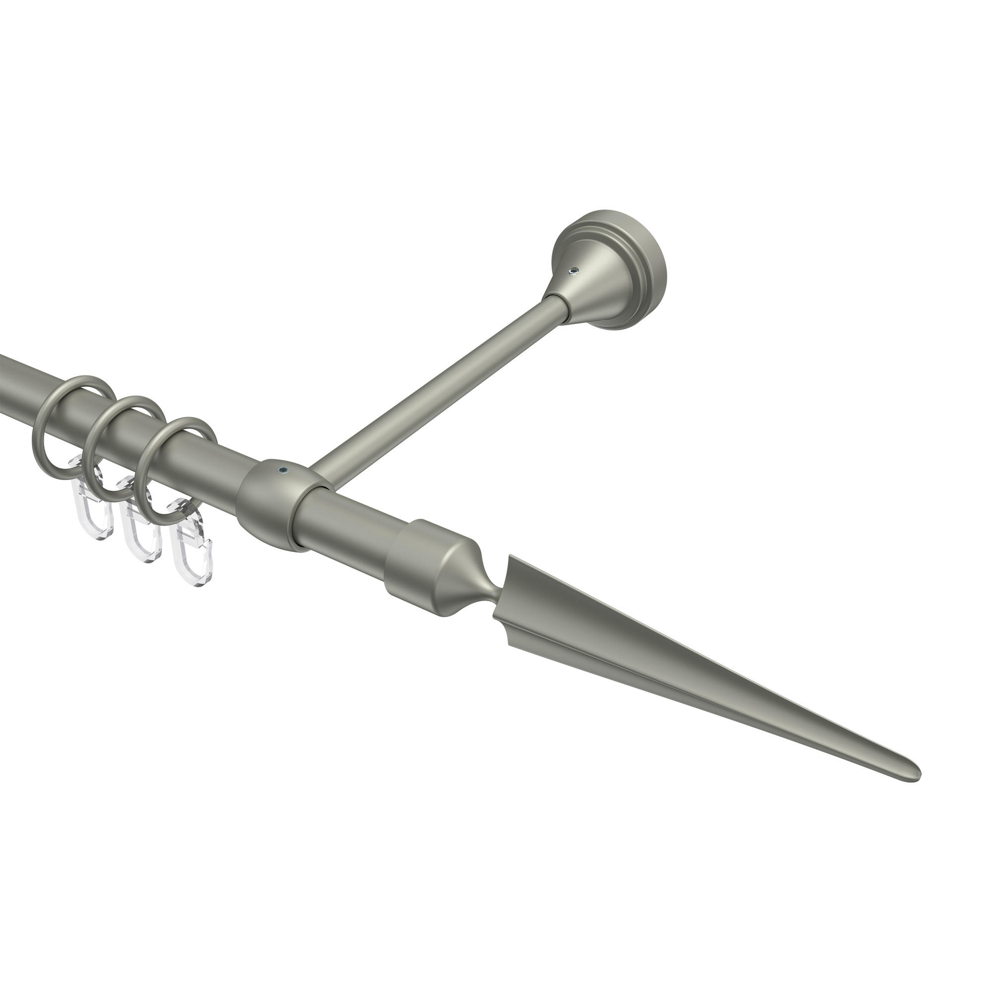 Interdeco Gardinenstange Nickel, Chrom 200 cm