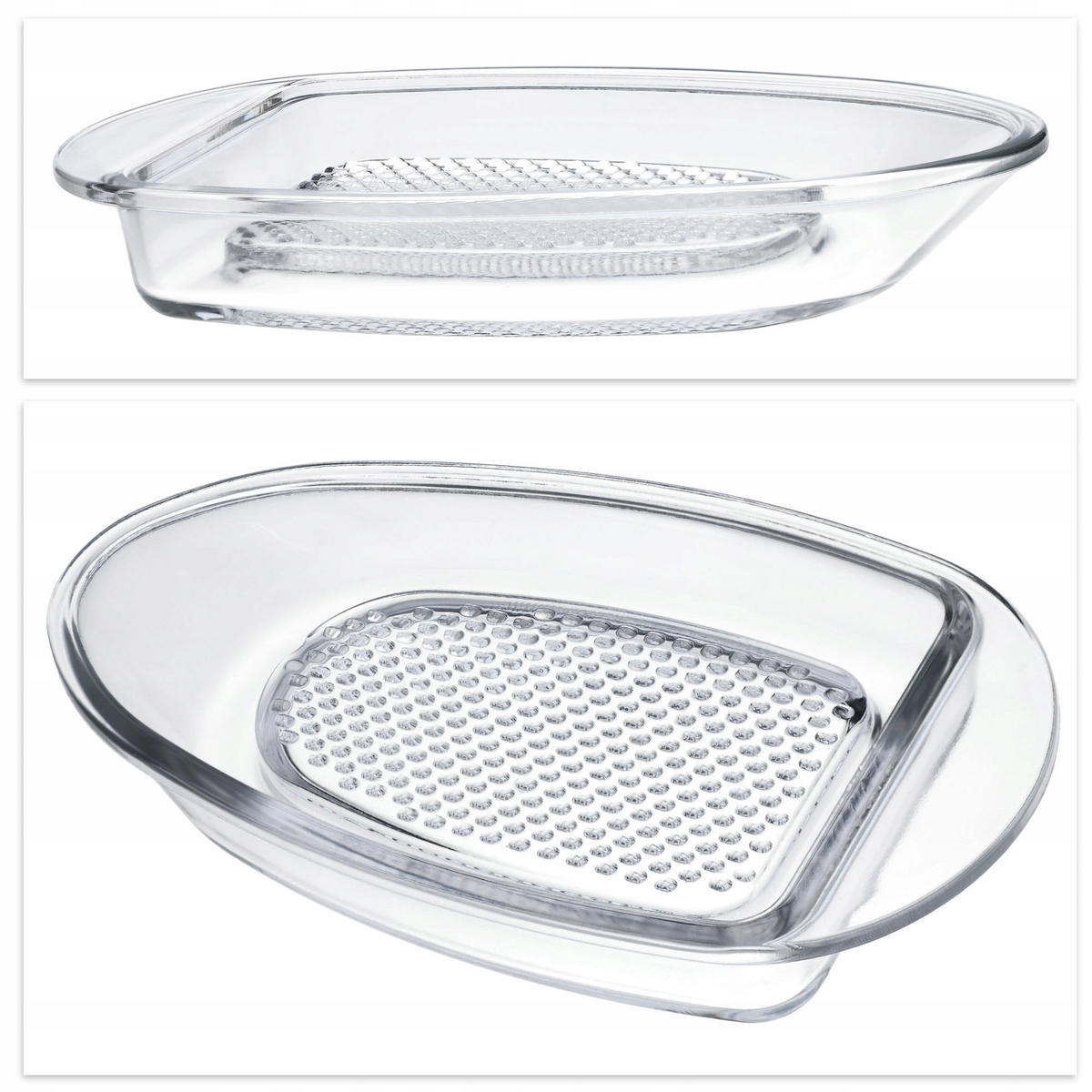 GLASREIBE für Gemüse und Obst, 10 x 22 cm - Transparent, Glas (10.1/3.3/22.2cm) - KADAX