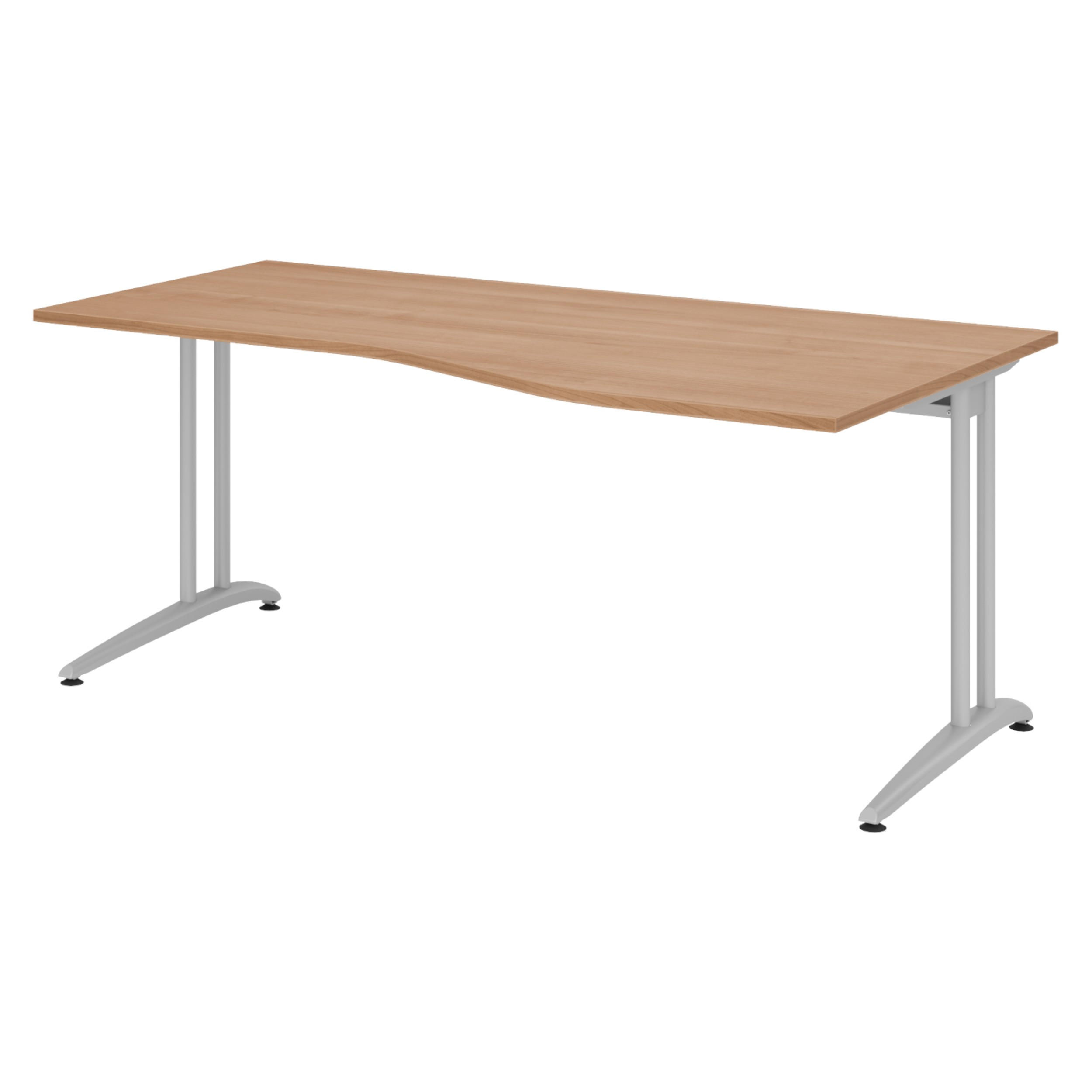SCHREIBTISCH Serie-B 100/180/72 cm in Nussbaumfarben - Nussbaumfarben, Holzwerkstoff (100/180/72cm) - bümö