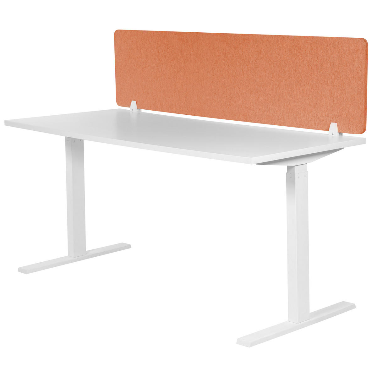 SCHREIBTISCHTRENNWAND 130 x 40 cm Hellrot Wally - Rot, Textil (130/40/2cm) - Beliani