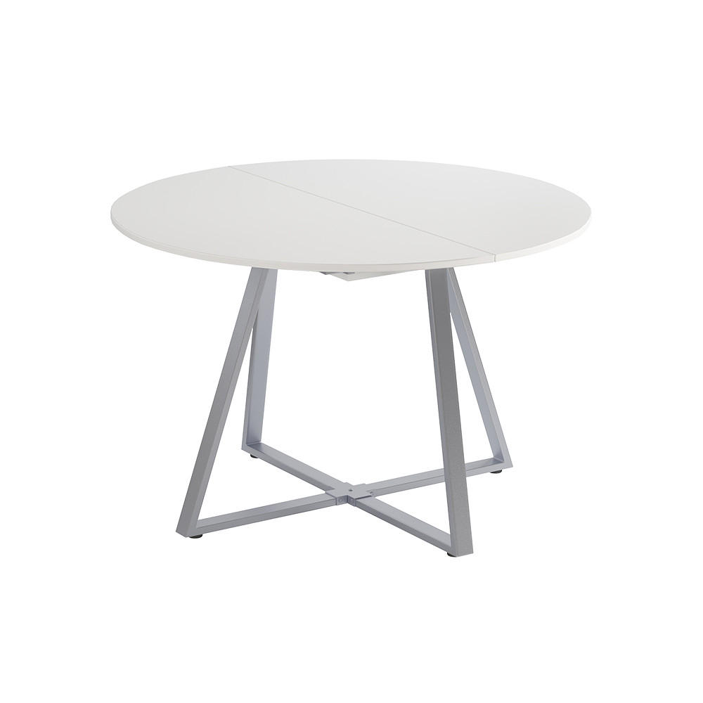 Vicco JÍDELNÍ STŮL Loyd, Bílá/Šedá, 120-160 x 120 cm rozšiřitelný