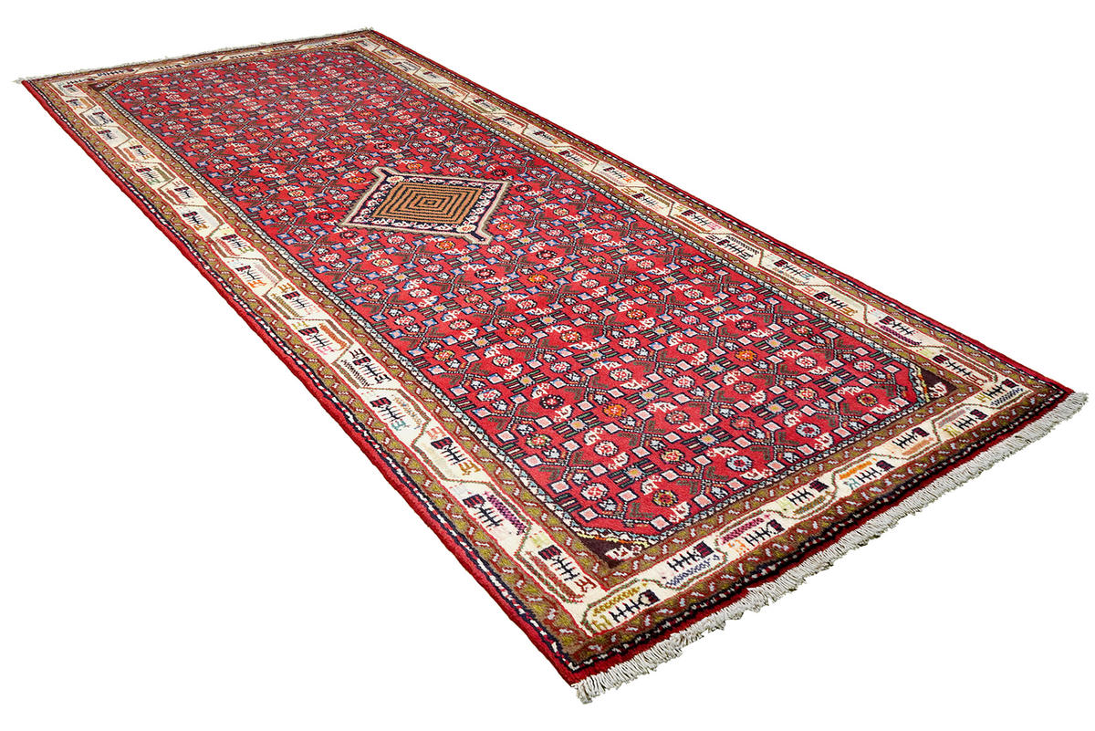 TEPPICH Assadabad Rot 205/84 cm Schurwolle - Rot, Textil (84/205cm) - Looma