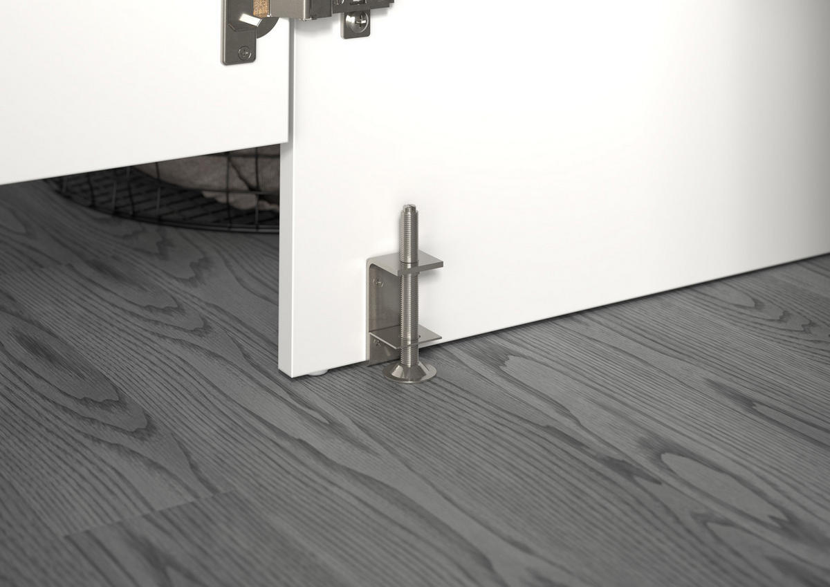 WASCHMASCHINENUMBAU 2tlg. Set Mixx Bad in weiß Nachbildung - modernes Design - B/H/T: 133x195x68 cm - Weiß, Holzwerkstoff (133/195/68cm) - Homes & Jones