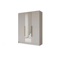 KLEIDERSCHRANK - LUSSO - 150 - Kaschmir - Kaschmir/Schwarz, Holzwerkstoff (150/200/51cm) - ALTDECOR