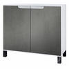 KOMMODE Sylt Beton Dunkel Optik - Dunkelgrau, Holzwerkstoff (92.5/84.5/35cm) - Vladon
