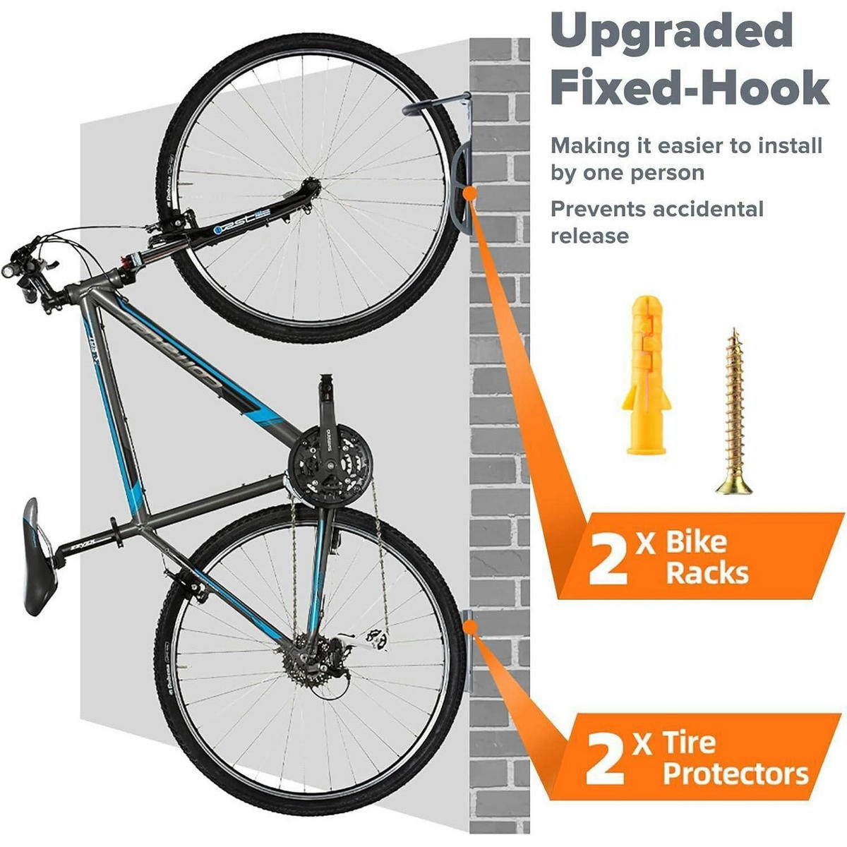 FAHRRAD Wandhalterung 2er Set Stahl Ultimate Grey - Multicolor, Metall (1/3/2cm)