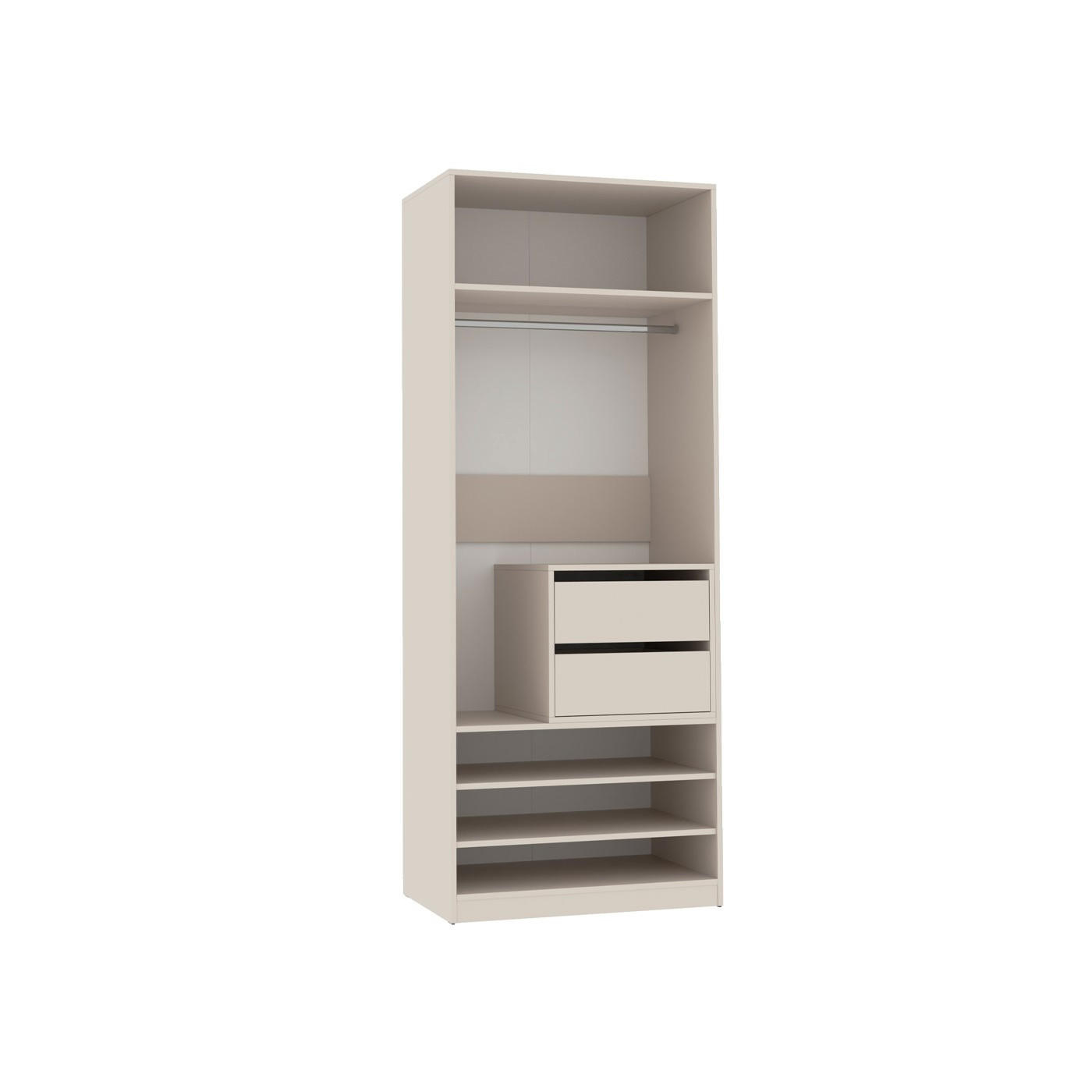 GARDEROBENSCHRANK OFFEN TRES 14C CASHMERE 80/206/51 cm - Kaschmir, Holzwerkstoff (80/206/51cm) - Marmex Möbel