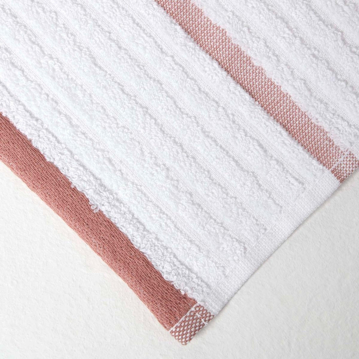 KÜCHENHANDTUCH 2er-Set, 100% Baumwolle gestreift - Orange, Textil (50/70cm) - Homescapes