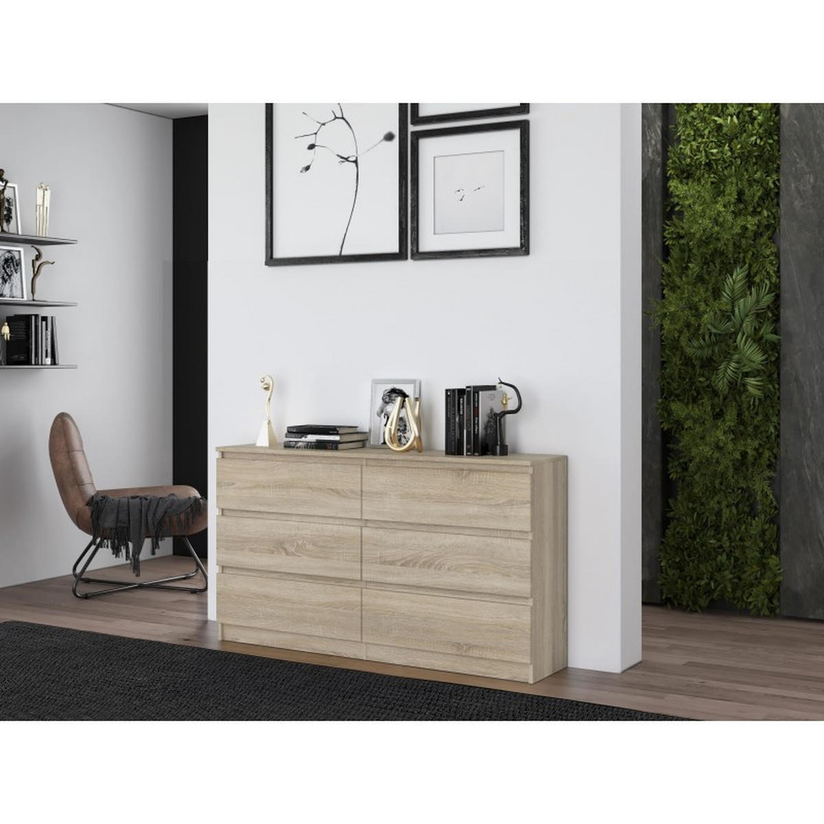 KOMMODE Sonoma Eiche 138/75/40 - Sonoma Eiche, Holzwerkstoff (138/75/40cm) - RAUMHIRSCH FURNITURE