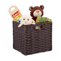 AUFBEWAHRUNGSKORB - Braun, Kunststoff/Metall (32/31/30cm) - Relaxdays