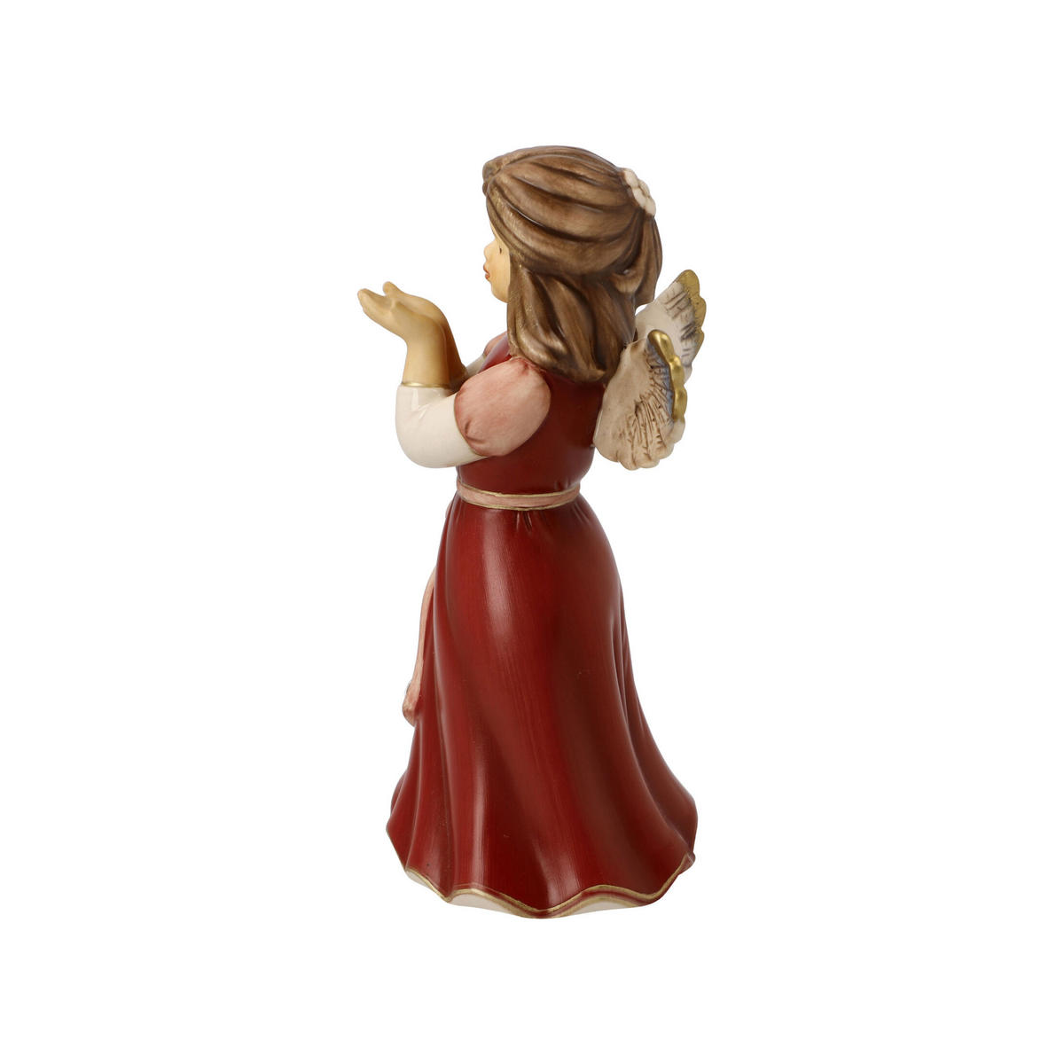 DEKOFIGUR Engel Wünsch Dir Was, Steingut, Bordeaux, 15.5 cm - Rot, Keramik (7/15.5/7cm) - Goebel