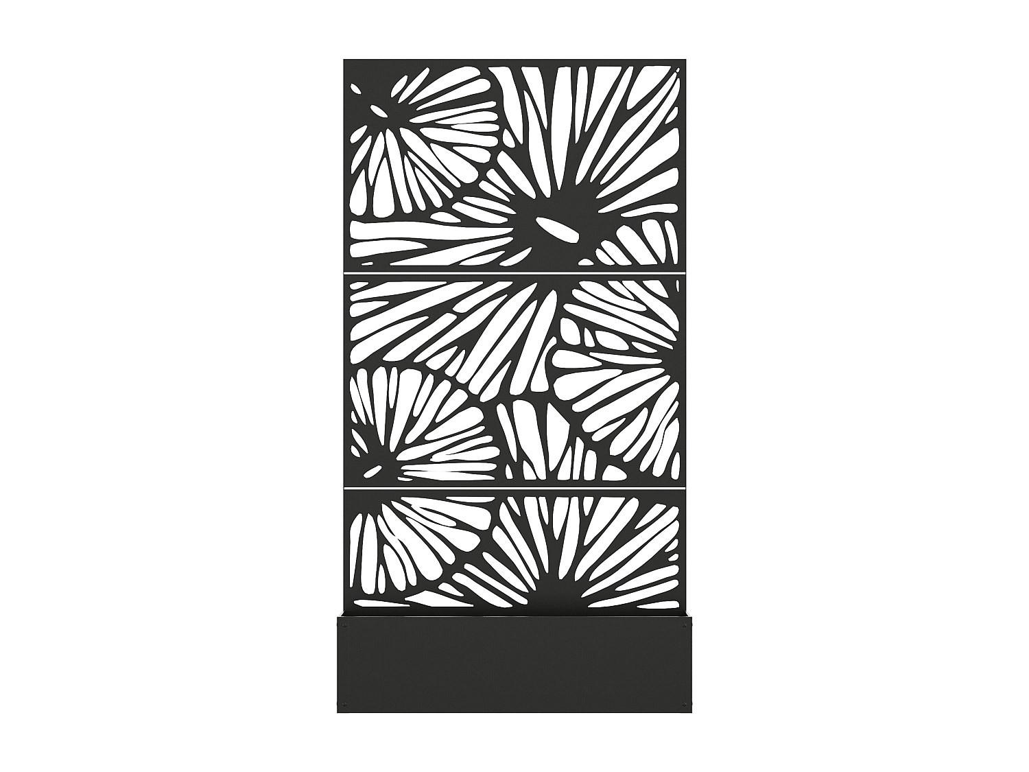 Vente-Unique Pflanzkübel Schwarz 92x173x32.5 cm