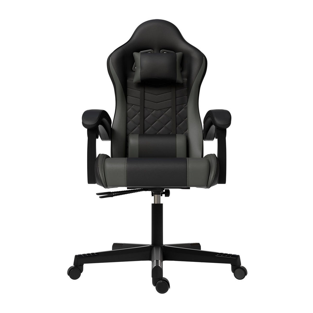 GAMINGSTUHL HyperSeat schwarz/dunkelgrau - Dunkelgrau, Kunststoff (63/131/121cm) - Juskys