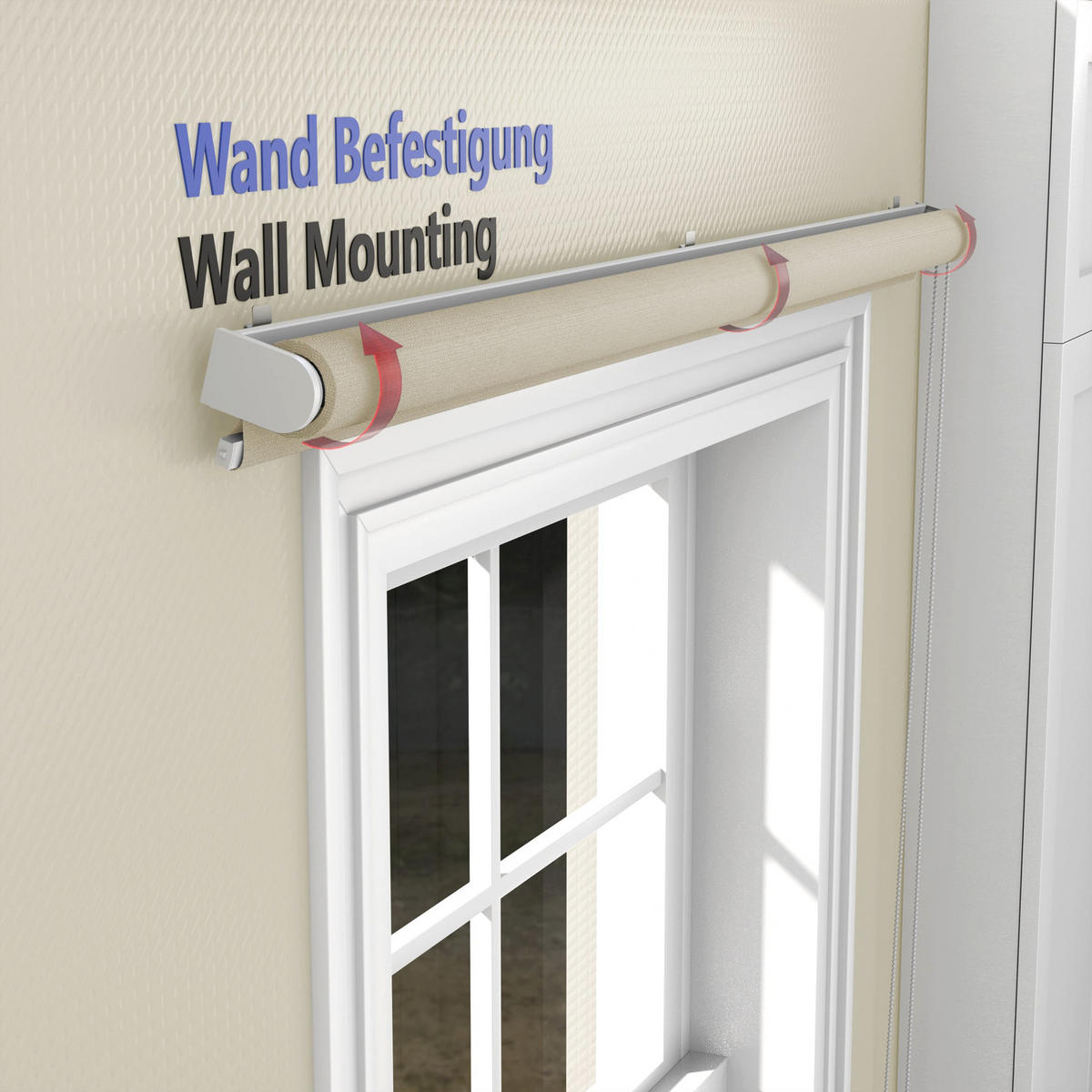 ROLLO blickdicht - Beige, Textil (75/220cm) - Deco-Raum