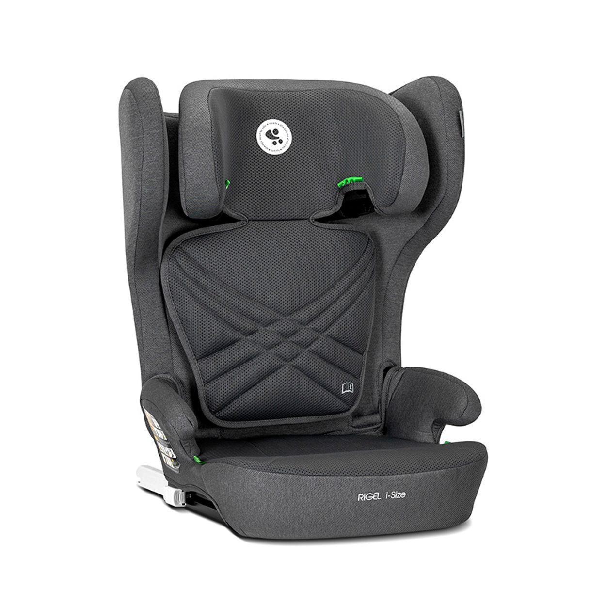 KINDERSITZ Rigel i-Size grau (100-150cm) Gruppe 2/3 faltbar Isofix Kopfstütze - Grau, Kunststoff (44/81/38cm) - Lorelli