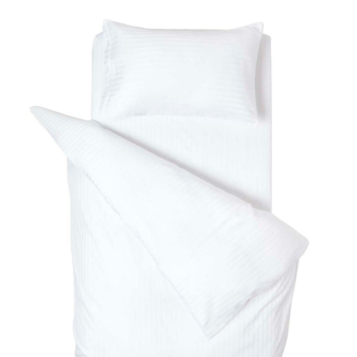 KINDERBETTWÄSCHE DAMAST - Weiß, Textil (120/150cm) - Homescapes