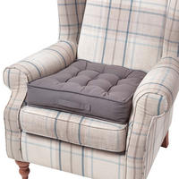 SITZKISSEN schiefergrau 50/50/10 cm – Sesselkissen, Baumwolle - Grau, Textil (50/50/10cm) - Homescapes