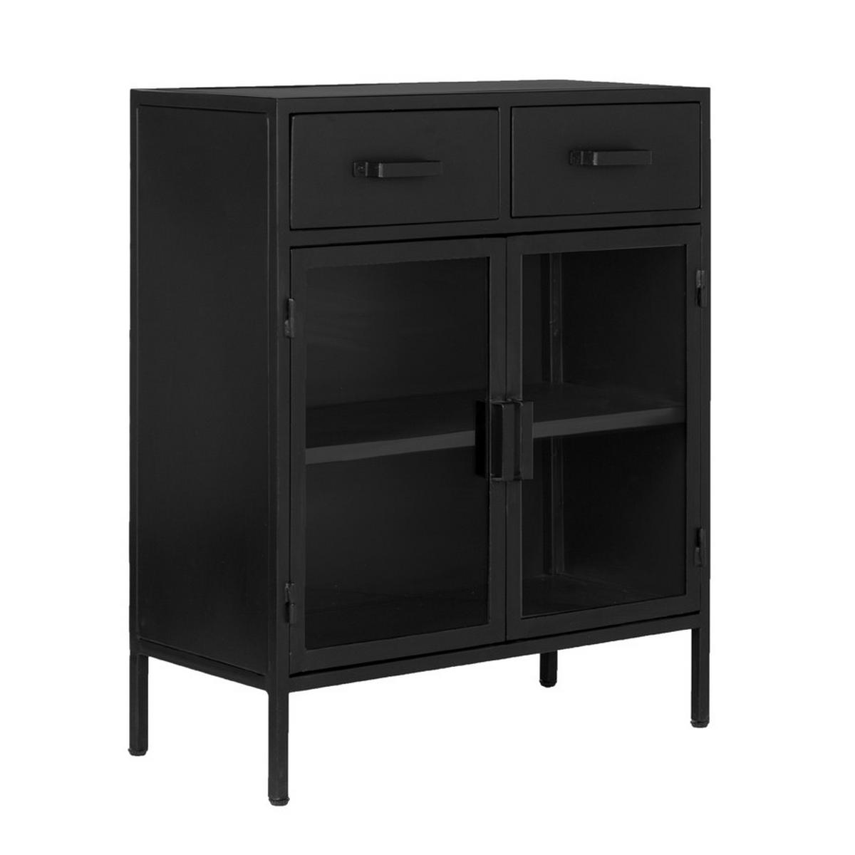 KONSOLENTISCH aus Metall 75x35x90 cm, schwarz - Schwarz, Metall (35/75/90cm) - Giga Meubel