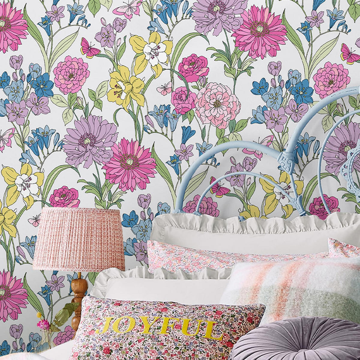 VLIESTAPETE Gilly | Mehrfarbig | Blumen | 10mx52cm - Multicolor, Papier/Kunststoff (52/1000cm) - Graham & Brown