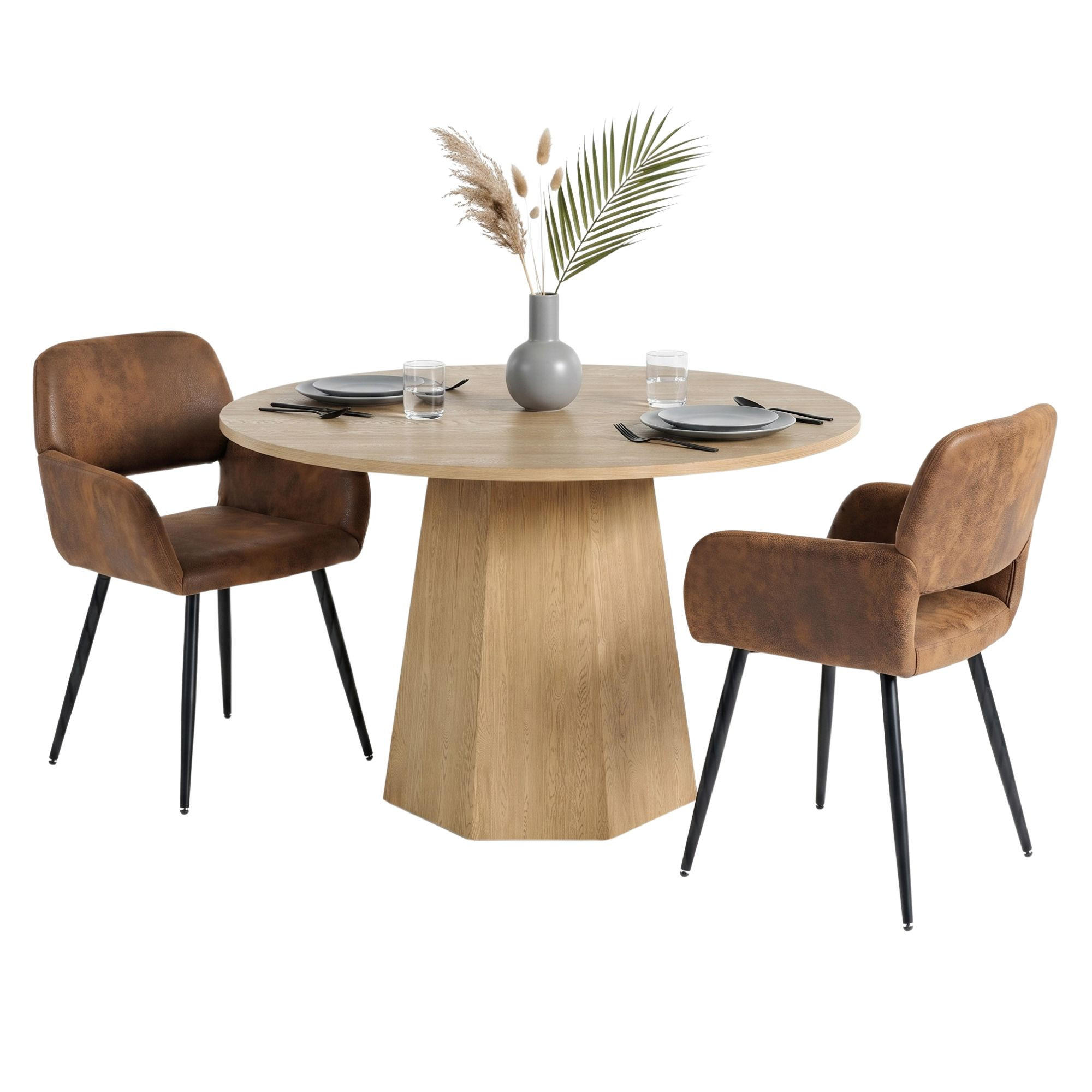 Urban Meuble Essgruppe Eiche 120x75x120 cm