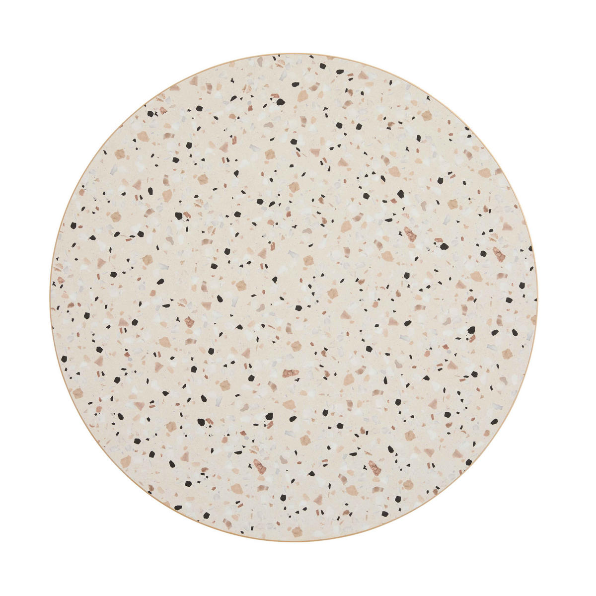 TISCHPLATTE runder 60 cm, Weiß - Creme/Weiß, Kunststoff (60/2.5/60cm) - Oviala
