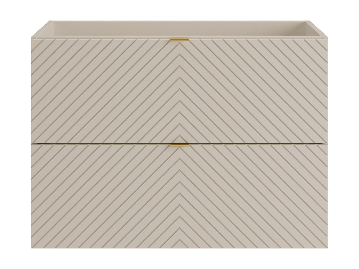 WASCHBECKENUNTERSCHRANK - 80 cm x 46.5 cm - holz - beige Dorioni - Beige, Holz (80/61.6/46.5cm) - Vente-Unique