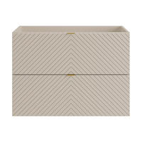 WASCHBECKENUNTERSCHRANK - 80 cm x 46.5 cm - holz - beige Dorioni - Beige, Holz (80/61.6/46.5cm) - Vente-Unique