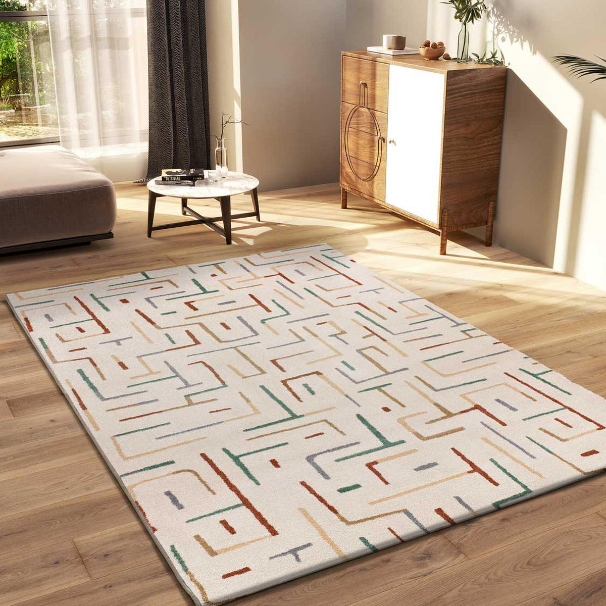 WEBTEPPICH beige und mehrfarbig Beruti 80/150 cm - Beige/Multicolor, Naturmaterialien/Textil (80/150cm) - Atticgo