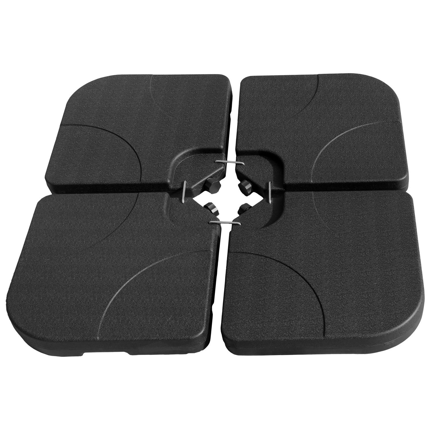 FLIESEN QUIBERON Schwarz 4er-Set - Schwarz, Kunststoff (100/100cm) - Happy Garden