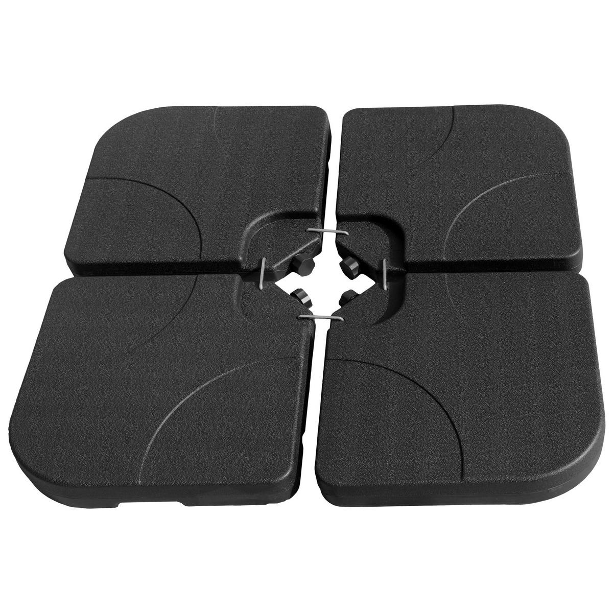 FLIESEN QUIBERON Schwarz 4er-Set - Schwarz, Kunststoff (100/100cm) - Happy Garden