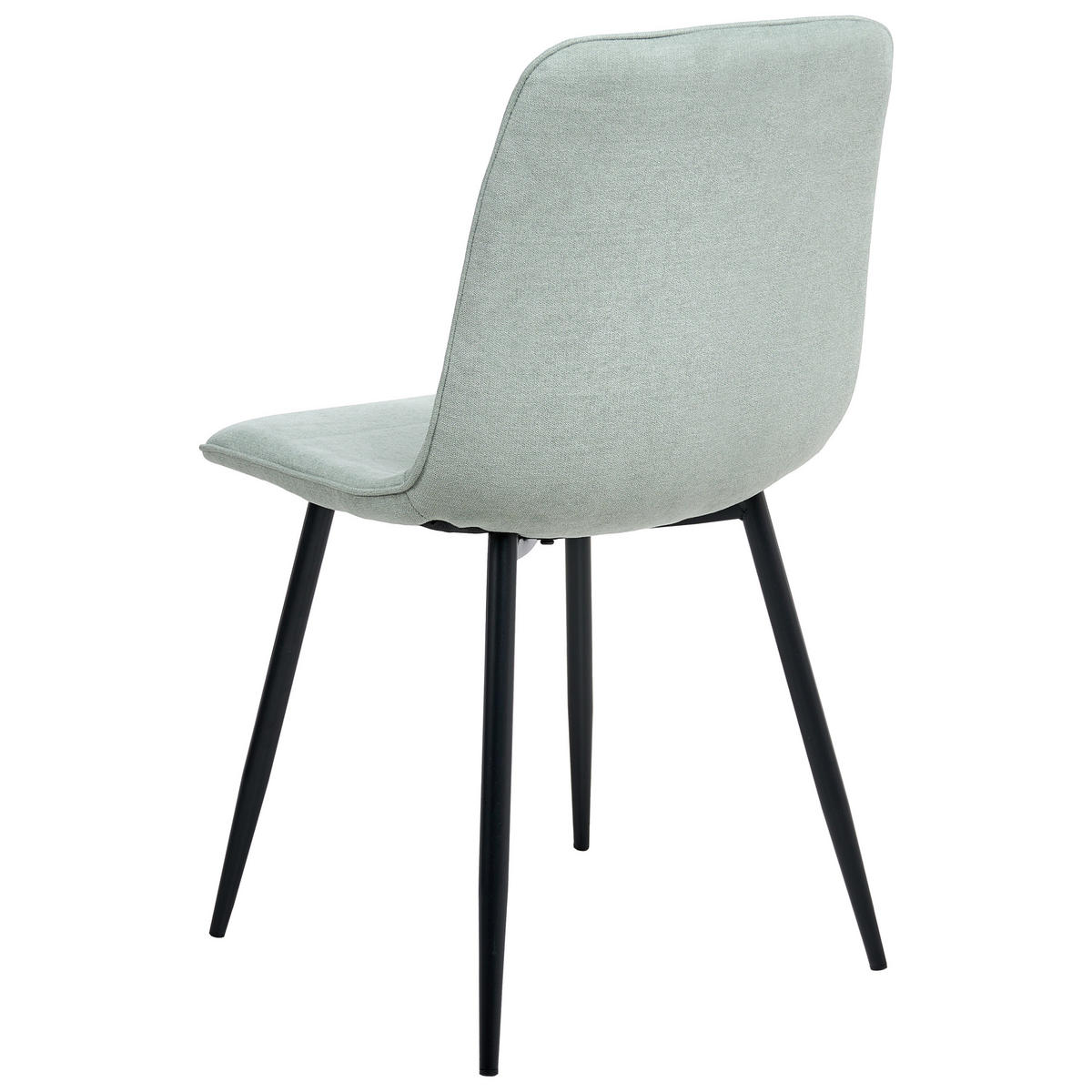 ESSZIMMERSTUHL 4er-Set Hellgrün Tuscola - Schwarz/Hellgrün, Textil (46/88/58cm) - Beliani