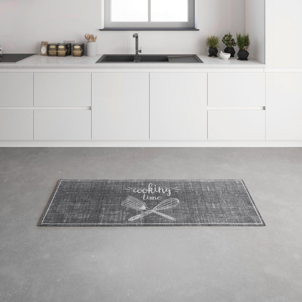 KÜCHENLÄUFER Cooking Time Braun ca. 50 /150 cm - Braun, Textil (50/150cm) - Mömax