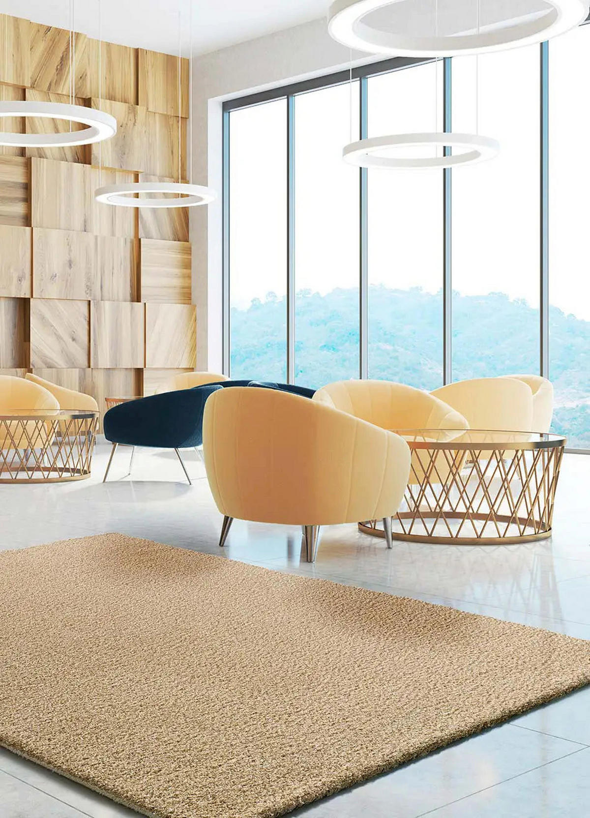 HOCHFLORTEPPICH Beige Norge 57/110 cm - Beige, Naturmaterialien/Textil (57/110cm) - Atticgo