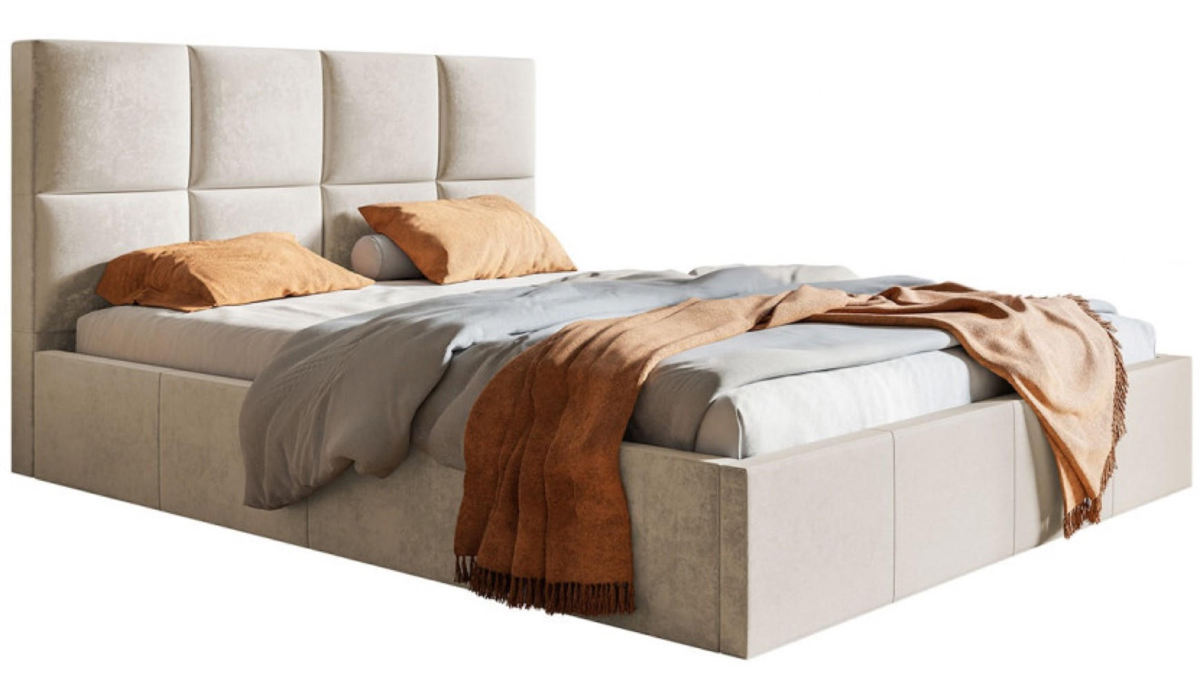 Sepro Meble Bett Schwarz, Beige 160x200 cm