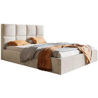 BETT Beige SIM 160x200 cm - Beige/Schwarz, Kunststoff/Textil (160/200cm) - Sepro Meble