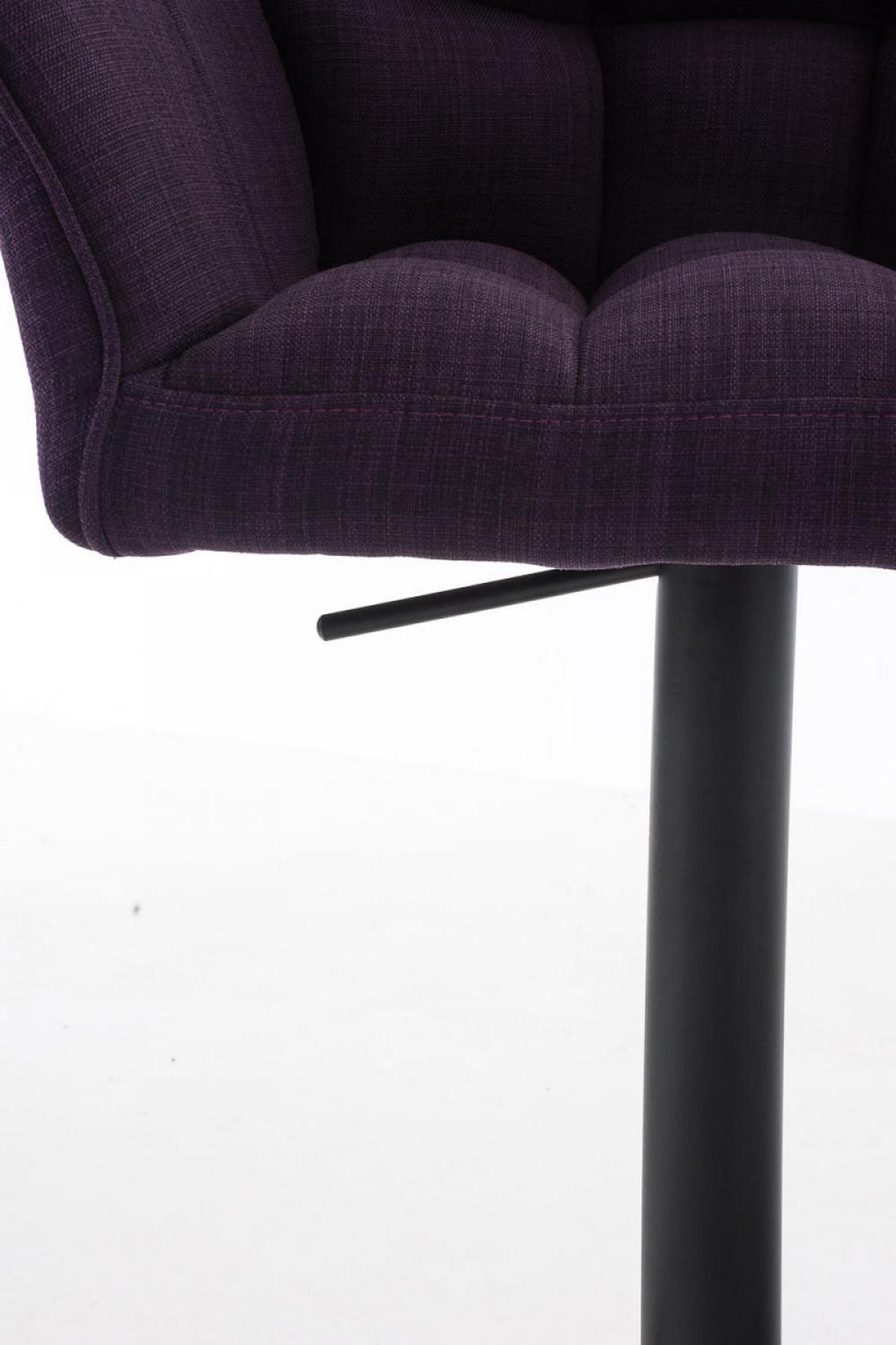 BARHOCKER 2er Set Stoff Lila - Lila/Schwarz, Textil/Metall (64/88/45cm) - CLP