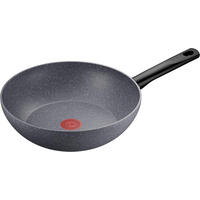WOKPFANNE – Natural On G28019 28 cm, Antihaft, Wok Induktion - Grau, Keramik/Metall (28cm) - Tefal