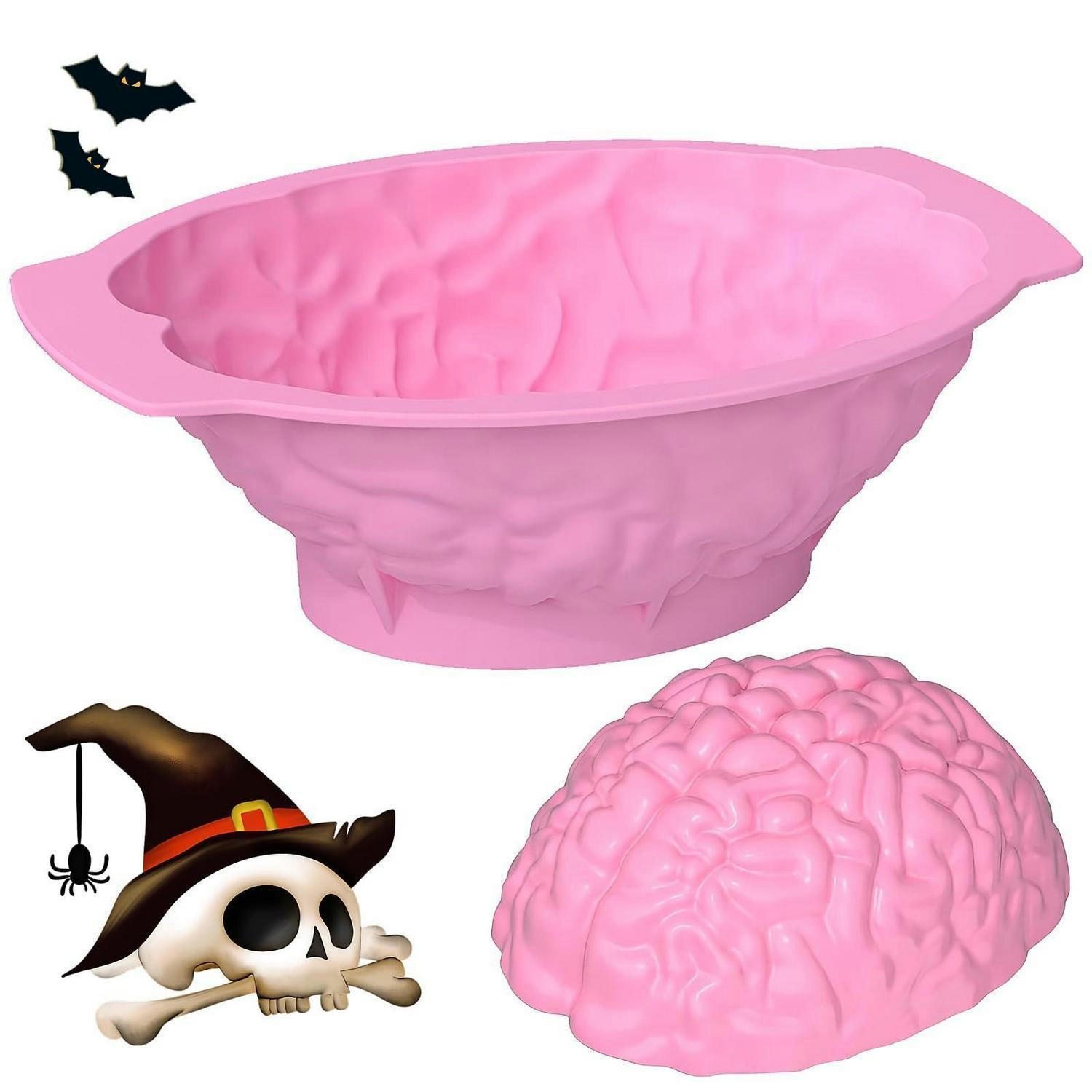 SILIKONFORM Gehirn Halloween Puddingform - Orange, Kunststoff