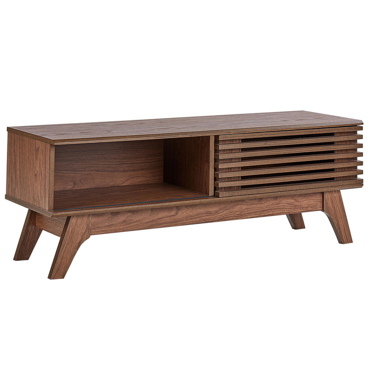 TV STOLEK Tmavě hnědý Toledo - tmavě hnědá, kompozitní dřevo (117/44/35cm) - Beliani
