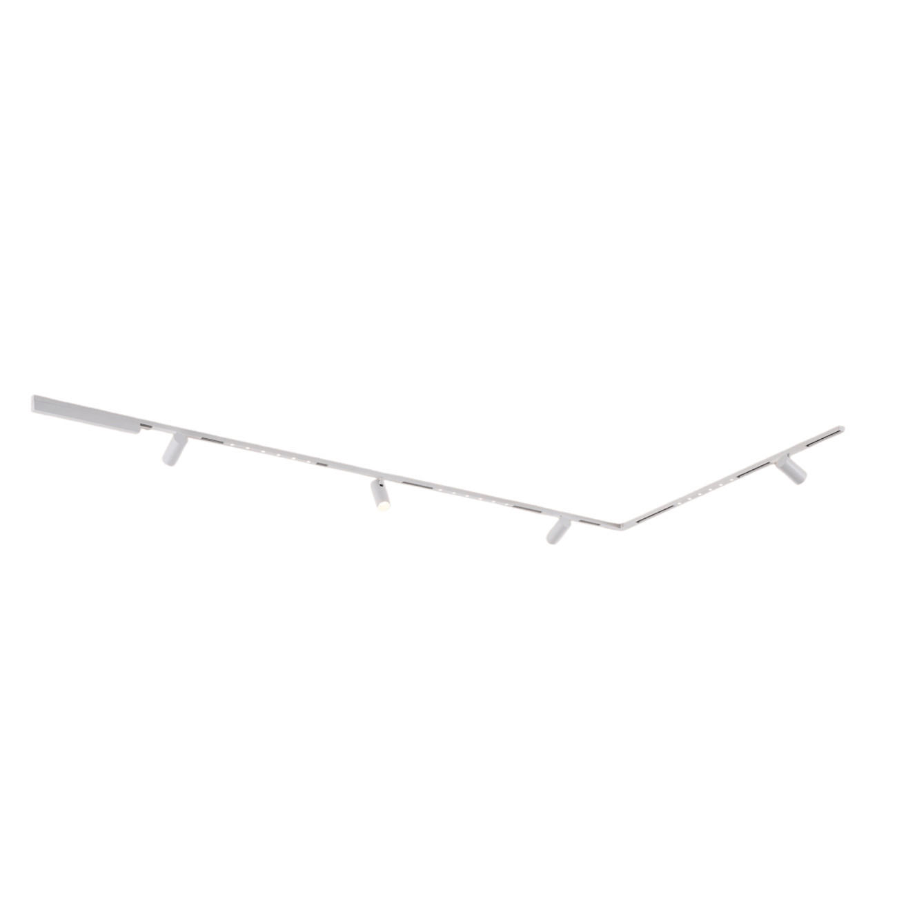 DECKENLEUCHTE MIT SPOTSTRAHLERN Lyne, Weiß, 200cm - Weiß, Metall (200/100/10.1cm) - KOSILUM