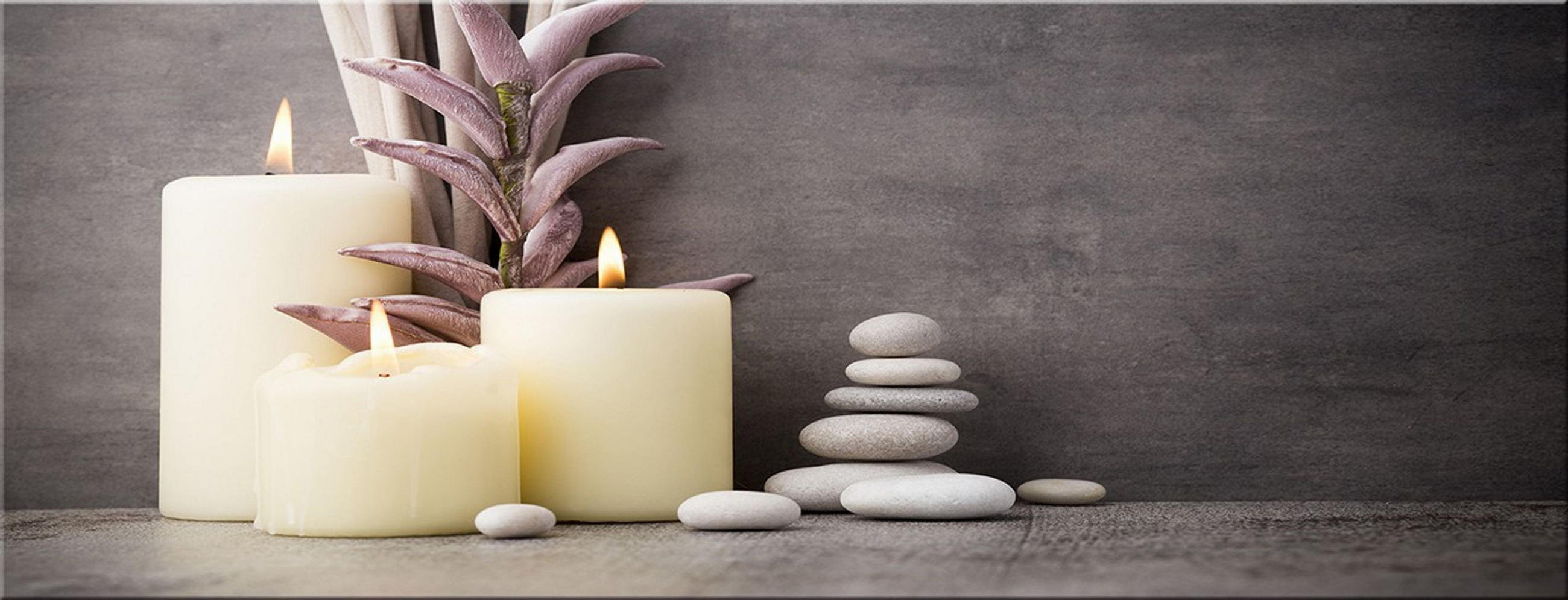 GLASBILD 80x30 cm Stillleben Beige Grau - Gelb, Glas (80/30cm) - artissimo