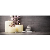 GLASBILD 80x30 cm Stillleben Beige Grau - Gelb, Glas (80/30cm) - artissimo