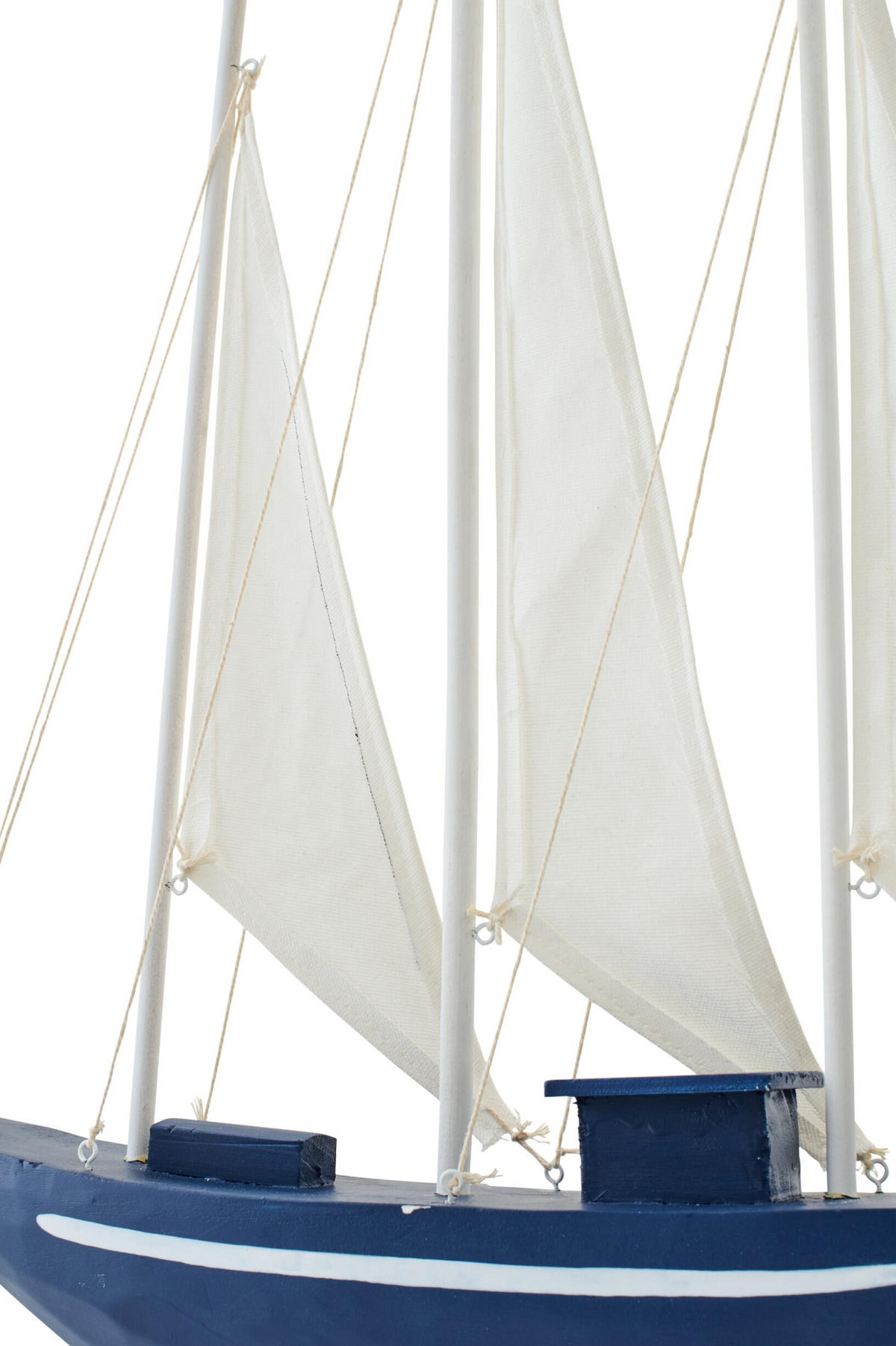 DEKOOBJEKT SEGELSCHIFF - Blau, Holz (8.2/79/42.5cm) - J-Line