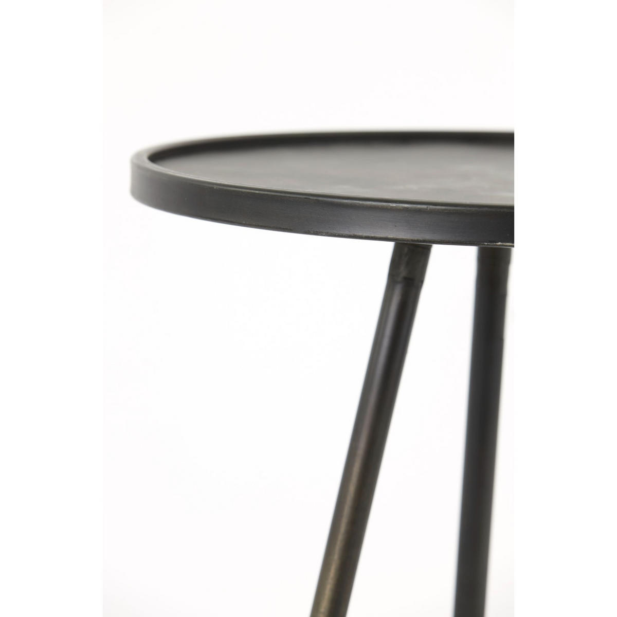 BEISTELLTISCH ENVIRA Grau 39.5/39.5/50.5 cm - Grau, Metall (39.5/39.5/50.5cm) - Light & Living