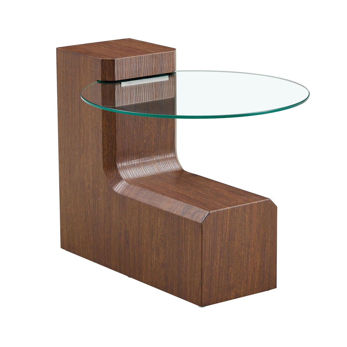 COUCHTISCH-SET 61/61/30 cm nussbaumfarben Weiß aus Holzwerkstoff Glas als 2-in-1 Satztisch - Nussbaumfarben, Holzwerkstoff (61/61/30cm) - OKWISH