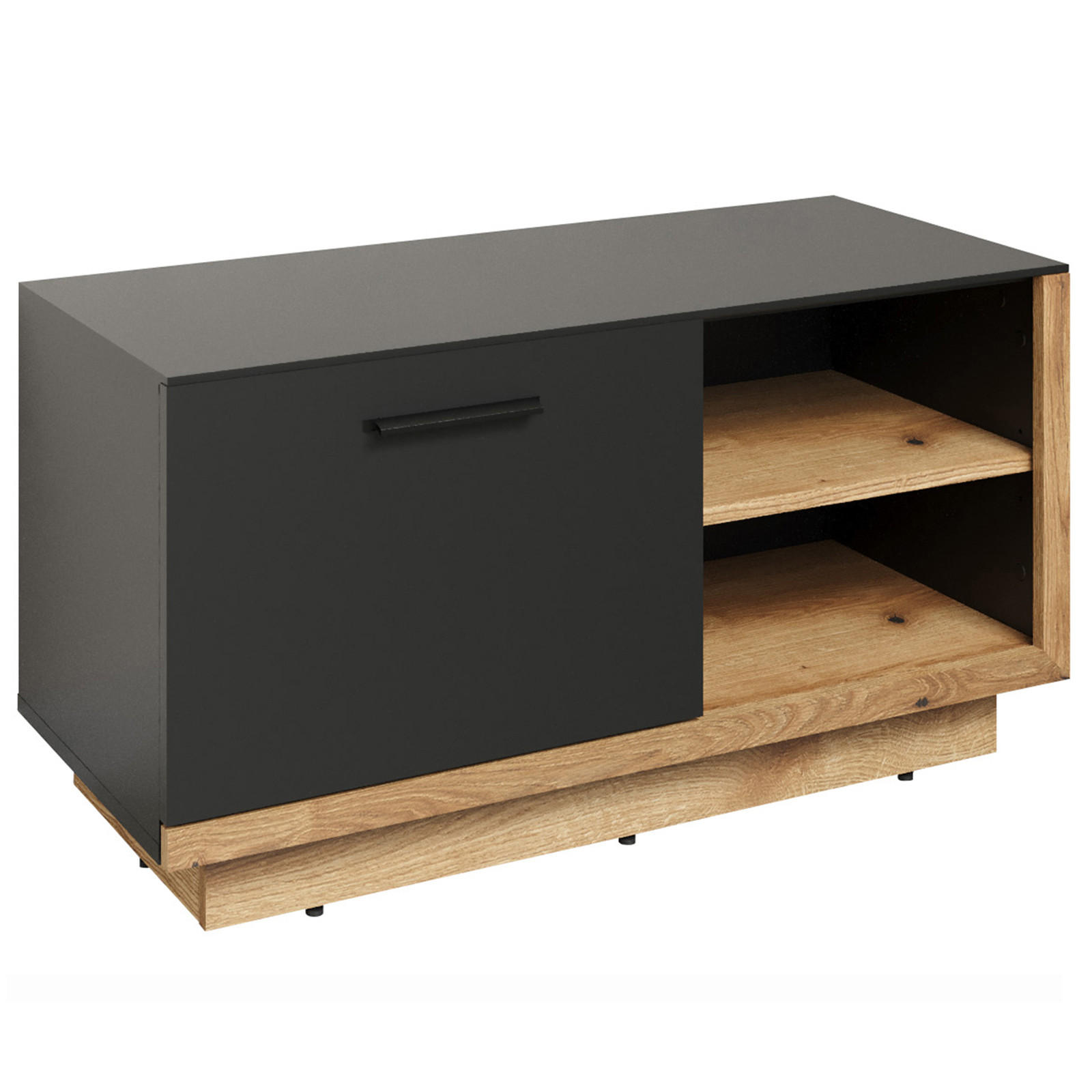 GARDEROBENBANK Synnax Grau - Grau, Holzwerkstoff (90/90/48cm) - ebuy24