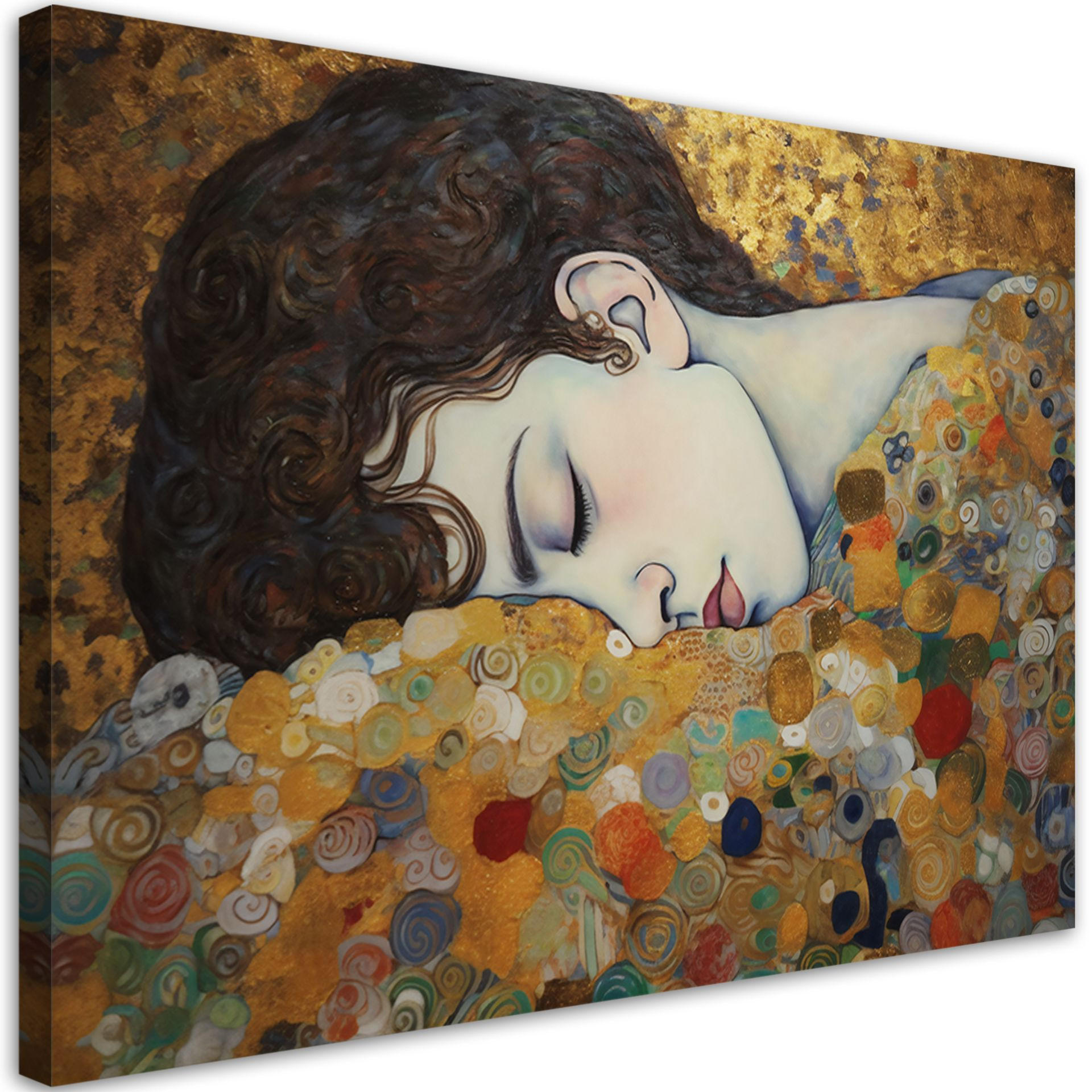 KUNSTDRUCK Gold 90/60 cm - Goldfarben, Textil (90/60cm) - KUNSTLOFT