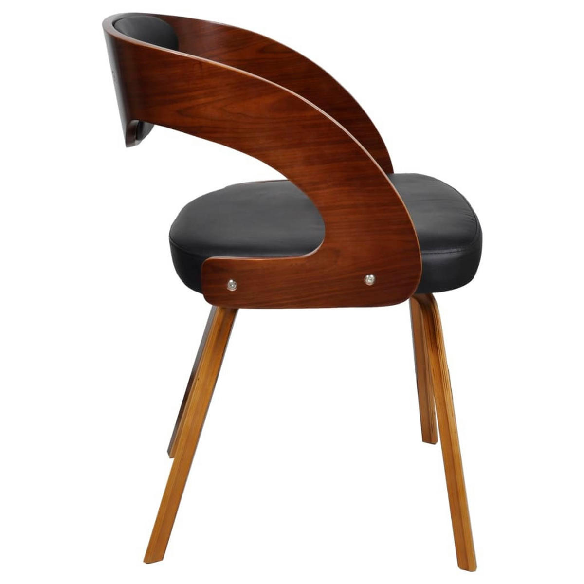 ESSZIMMERSTÜHLE 2 Stk. Braun Kunstleder 48*52*75.5cm - Braun, Leder (48/75.5/52cm) - ZMH