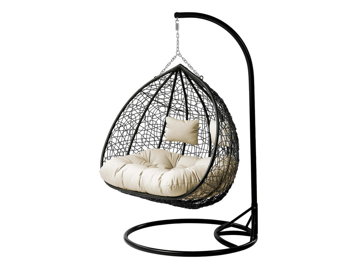 HÄNGESESSEL Olivia - Beige, Metall (132/200/120cm) - MIRJAN24